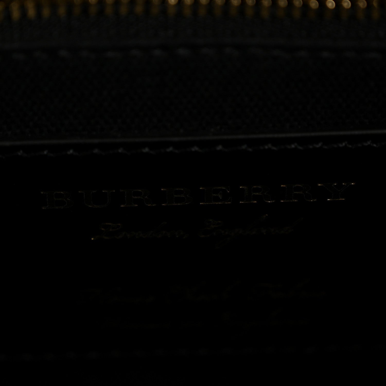 Burberry Grainy Calfskin House Check Medium Banner Tote Black 5 of 14