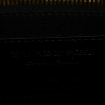 Burberry Grainy Calfskin House Check Medium Banner Tote Black 5 of 14