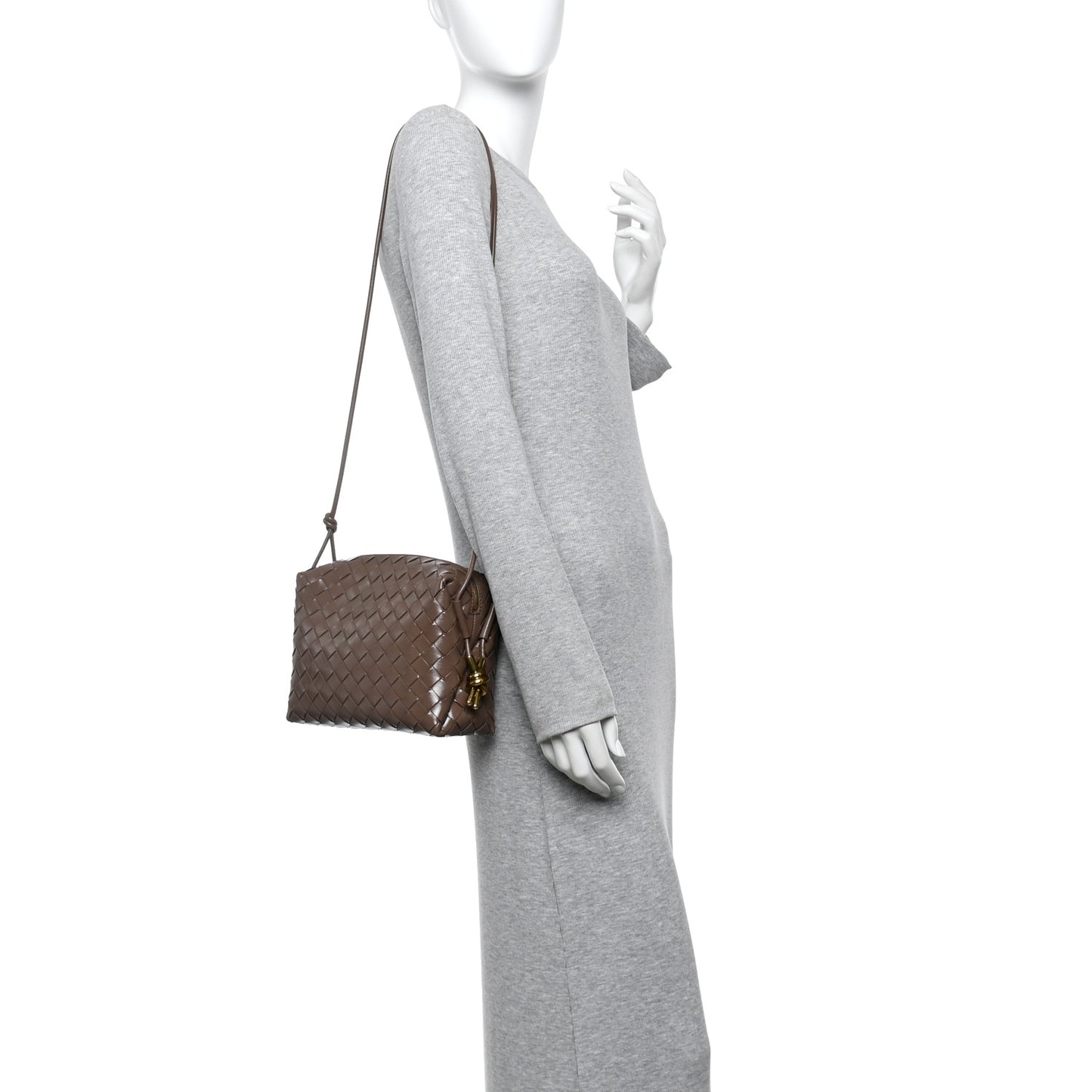 Nappa Intrecciato Small Loop Camera Bag Pinecone