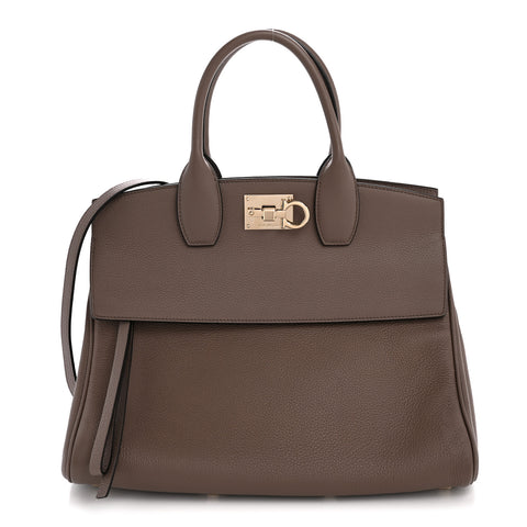 Calfskin Large Studio Bag Caraway Seed
