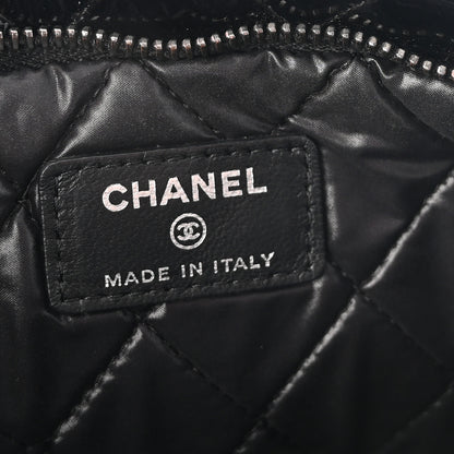 Chanel Patent Calfskin Quilted Beauty CC Clutch Black 6 of 7