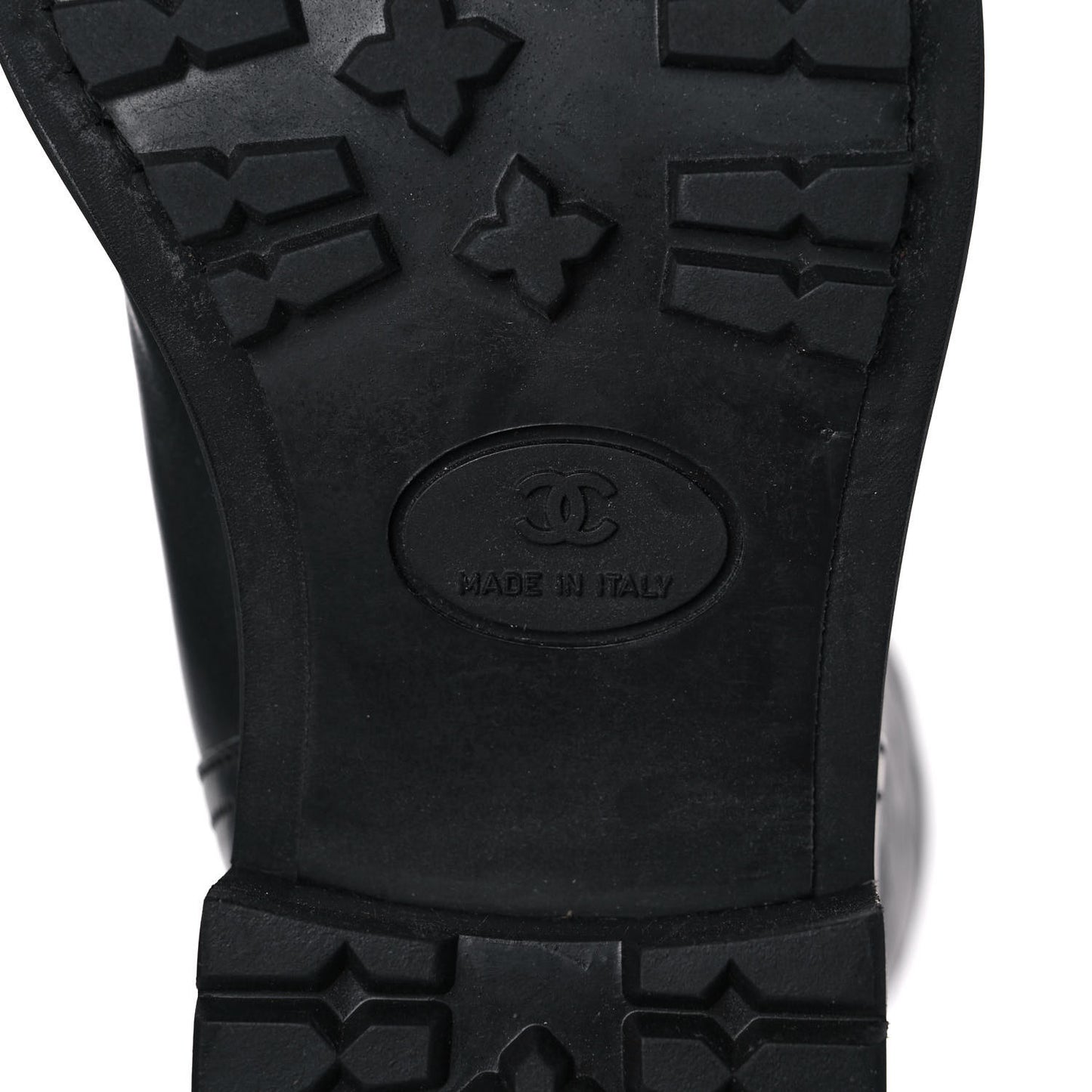 Calfskin Quilted CC Boots 36.5 Black