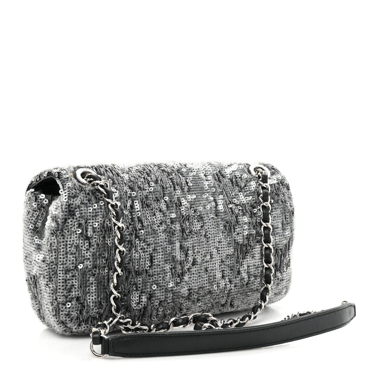Sequin Small Single Flap Silver