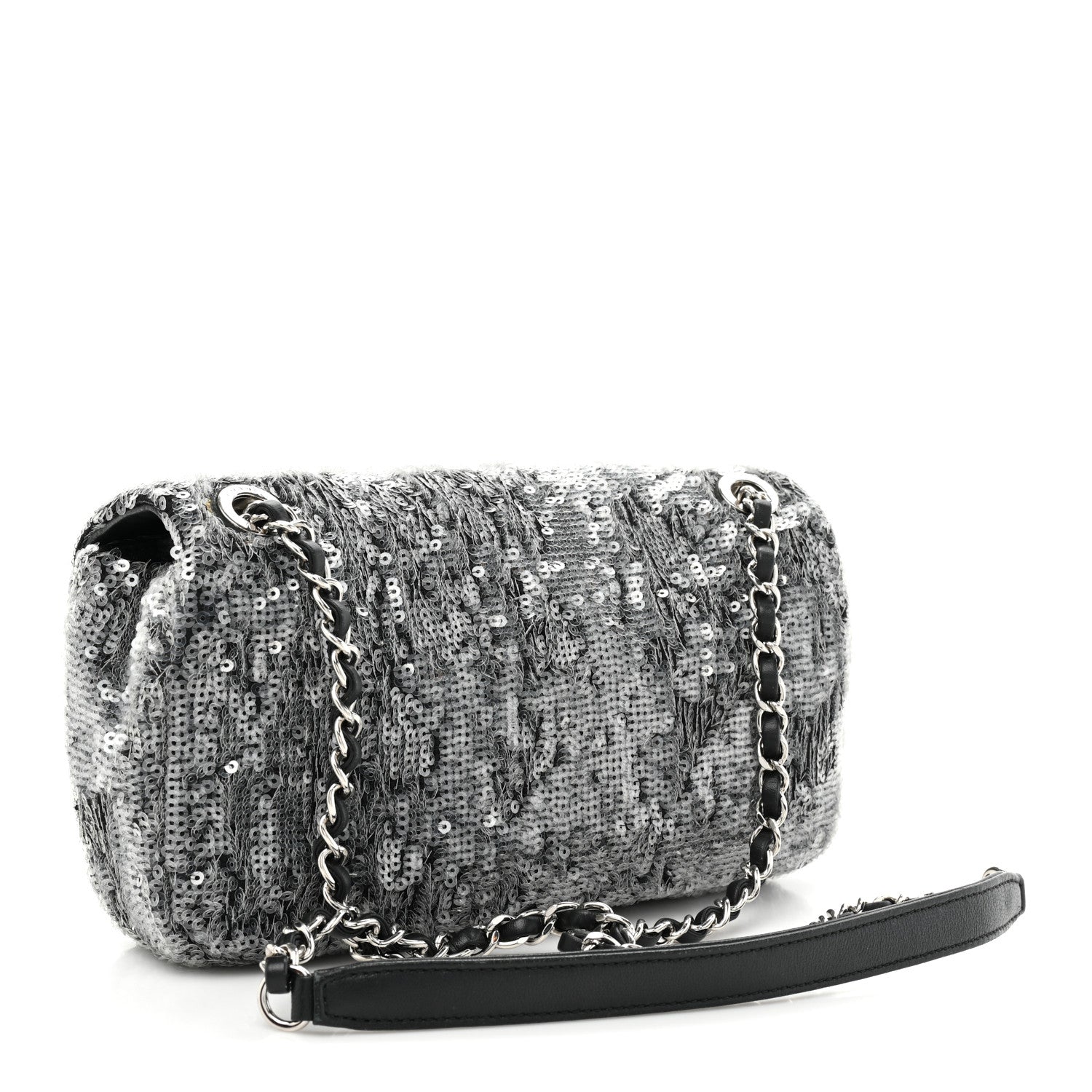 Chanel Sequin Small Single Flap Silver 3 of 9