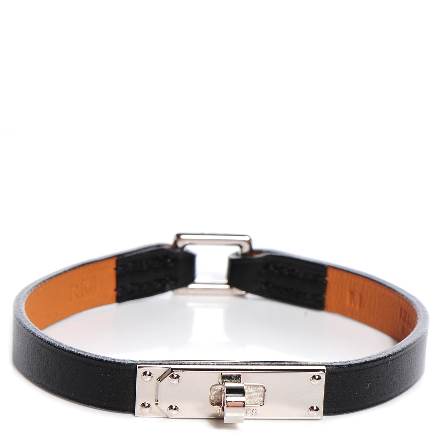 Hermes Chamonix Micro Kelly Single Tour Bracelet Medium Black 1 of 9