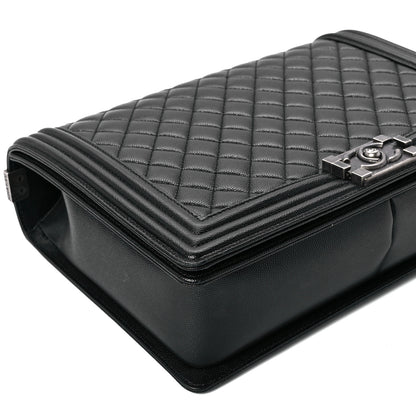 Chanel Caviar Quilted Large Boy Flap Black 10 of 12