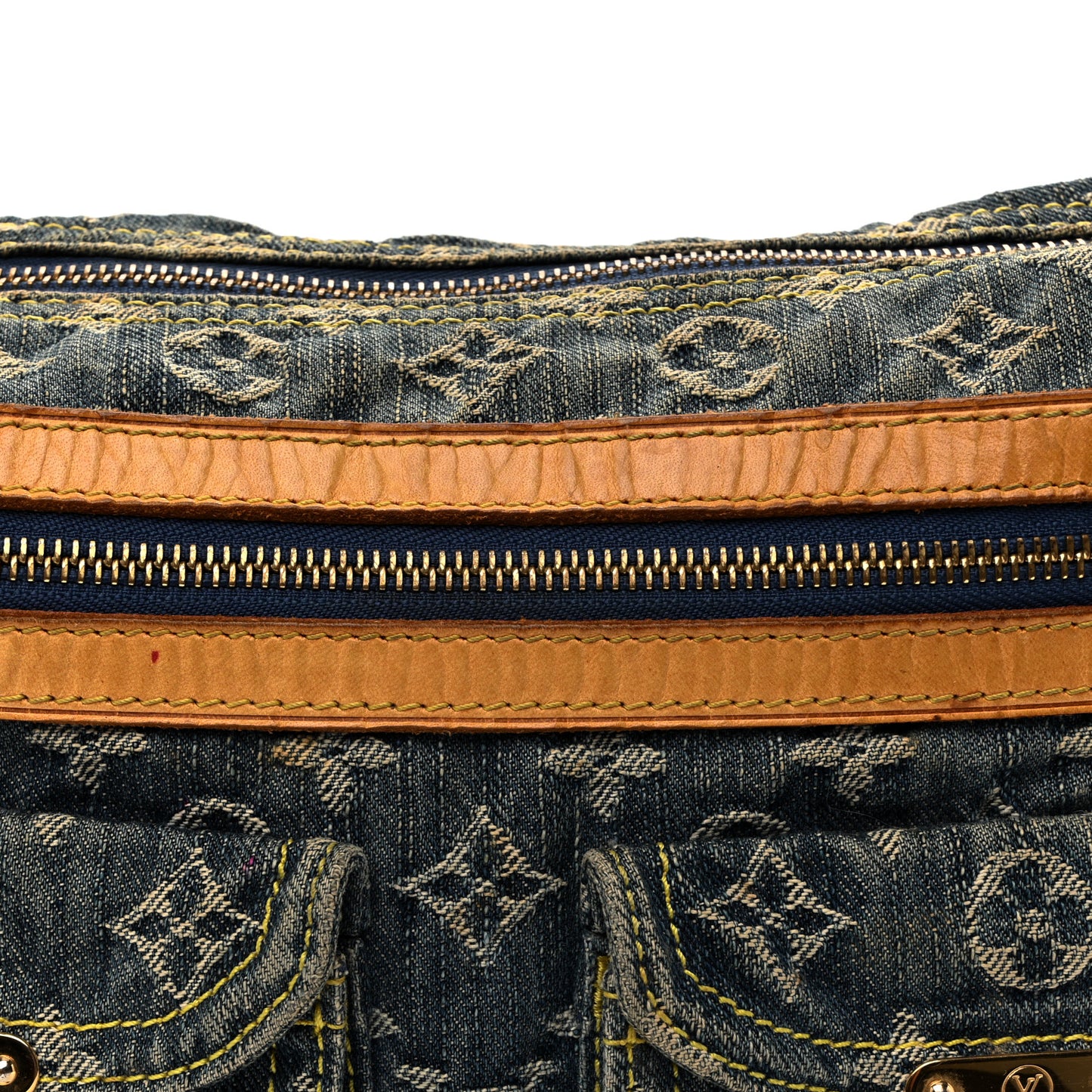 Monogram Denim Baggy PM Blue
