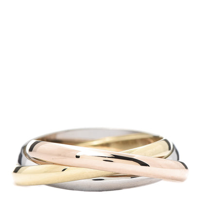 Cartier 18K Pink Yellow White Gold Small Trinity Ring 56 7.75 1 of 5