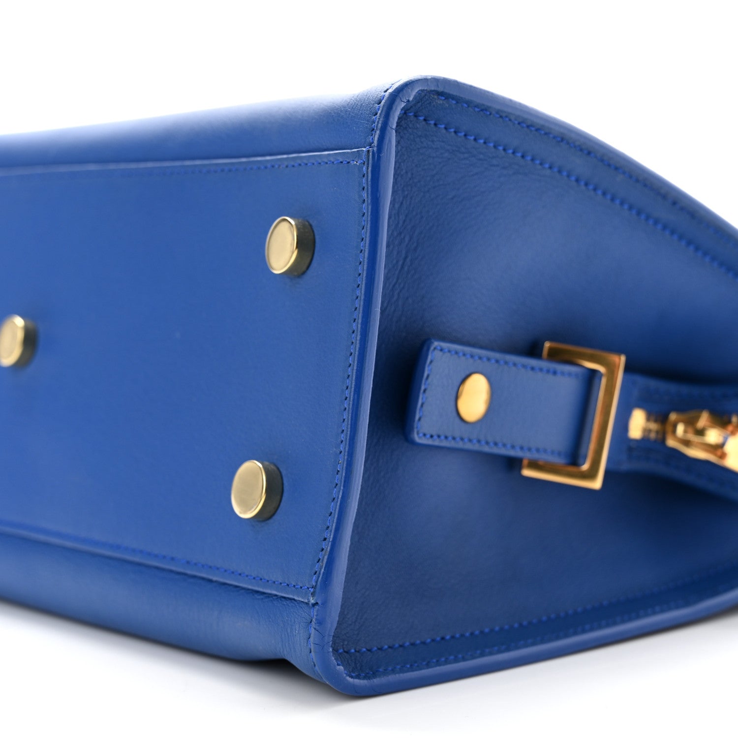 Saint Laurent Calfskin Monogram Baby Cabas Blue Majorelle 8 of 9