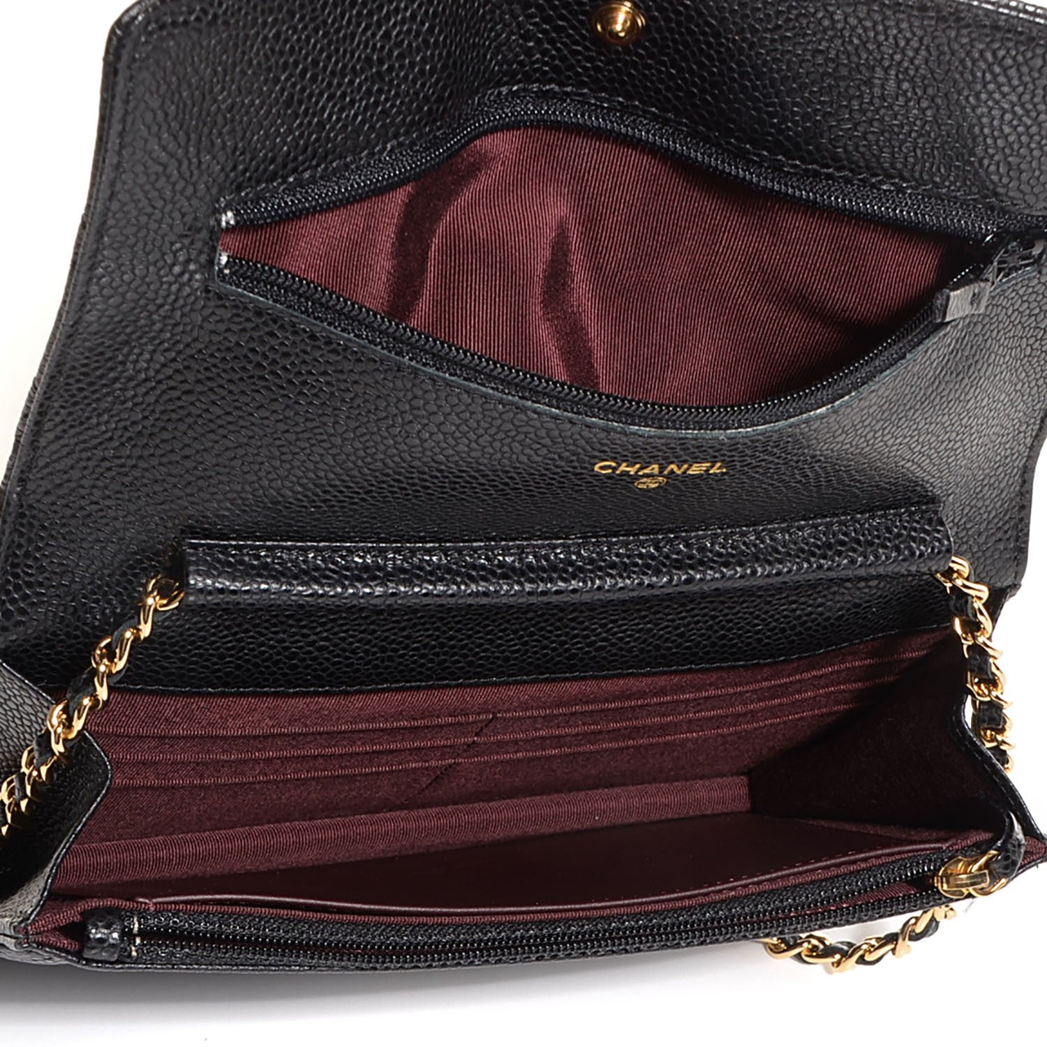 Chanel Caviar Quilted Wallet On Chain WOC Black 6 of 9