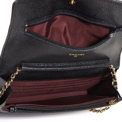 Chanel Caviar Quilted Wallet On Chain WOC Black 6 of 9