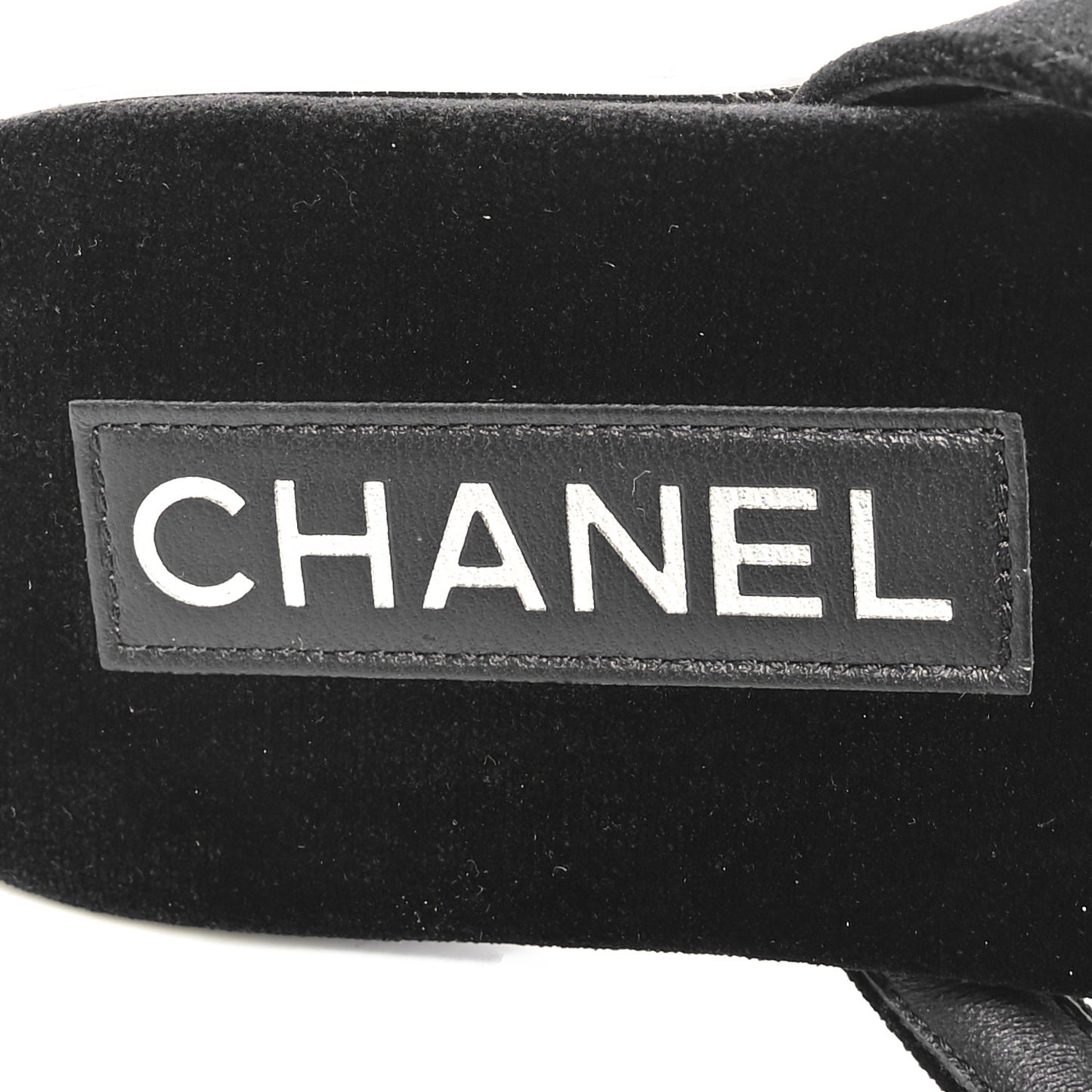 Velvet Crystal CC Thong Sandals 36.5 Black