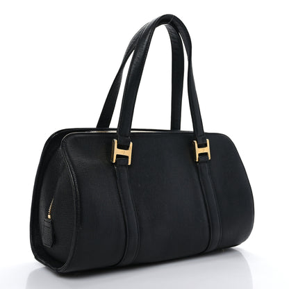 MCM Calfskin Studded Barrel Bag Black 3 of 8