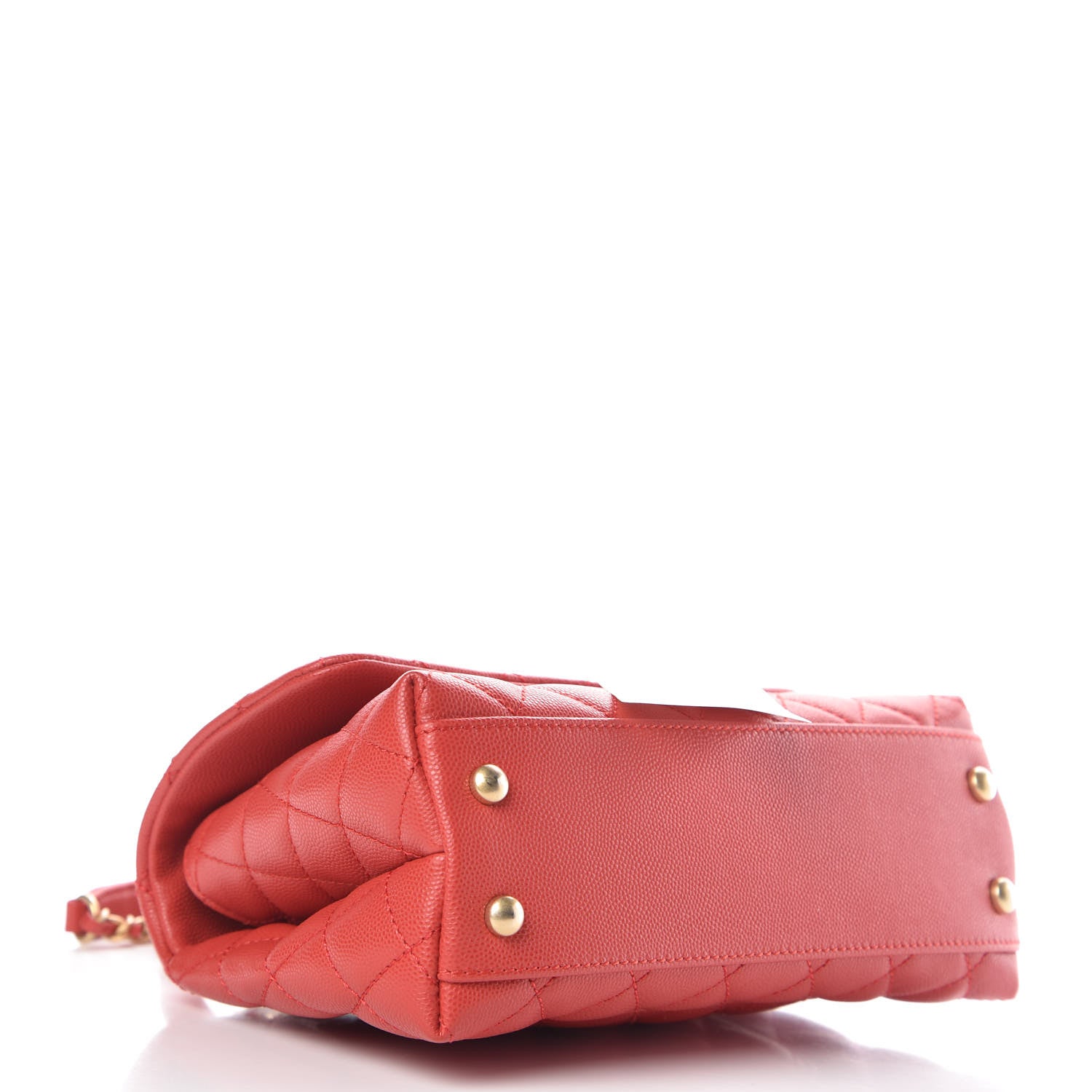 Chanel Caviar Quilted Mini Coco Handle Flap Red 4 of 11