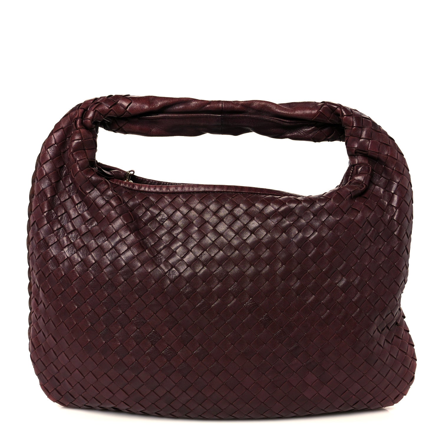 Bottega Veneta Nappa Intrecciato Medium Veneta Hobo Dark Red 1 of 9
