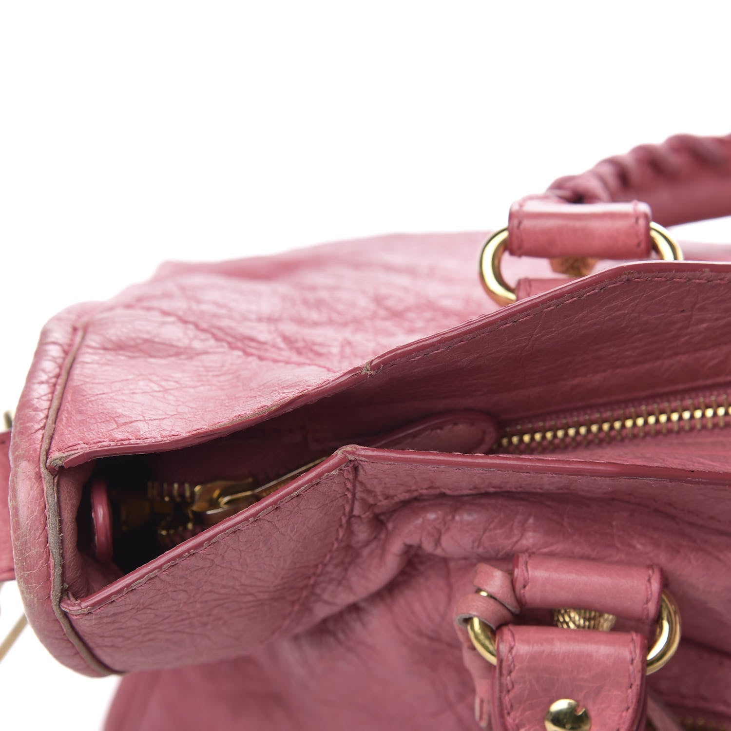 Balenciaga Agneau Giant 12 Gold Hardware City Rose Bombon Raspberry 9 of 15