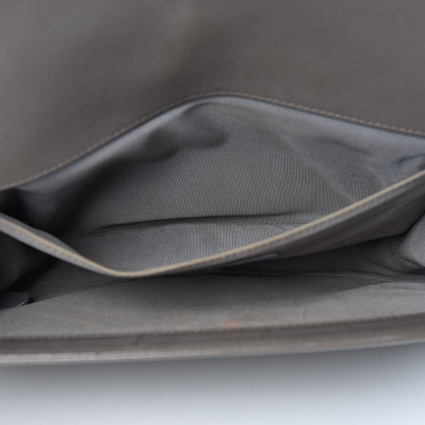 Calfskin Chevron Quilted Medium Boy Flap Grey