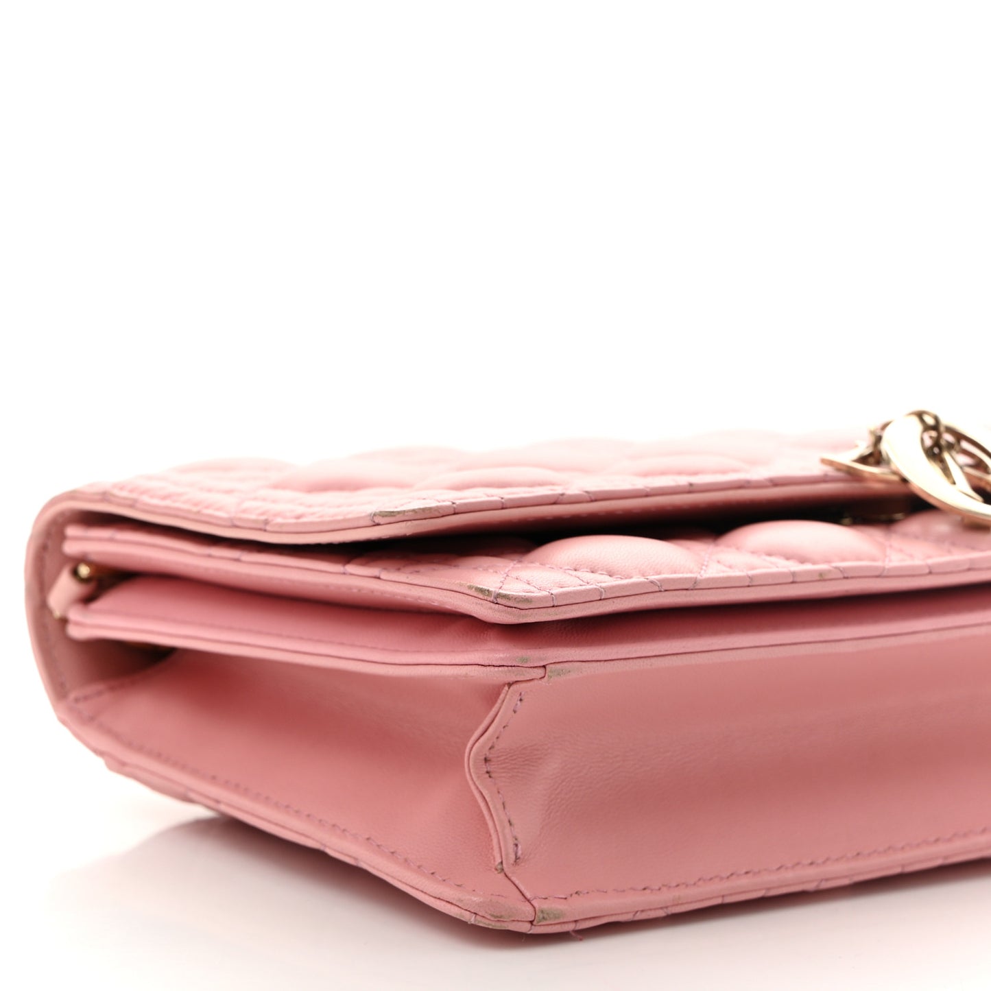 Lambskin Cannage My Dior Top Handle Bag Old Rose