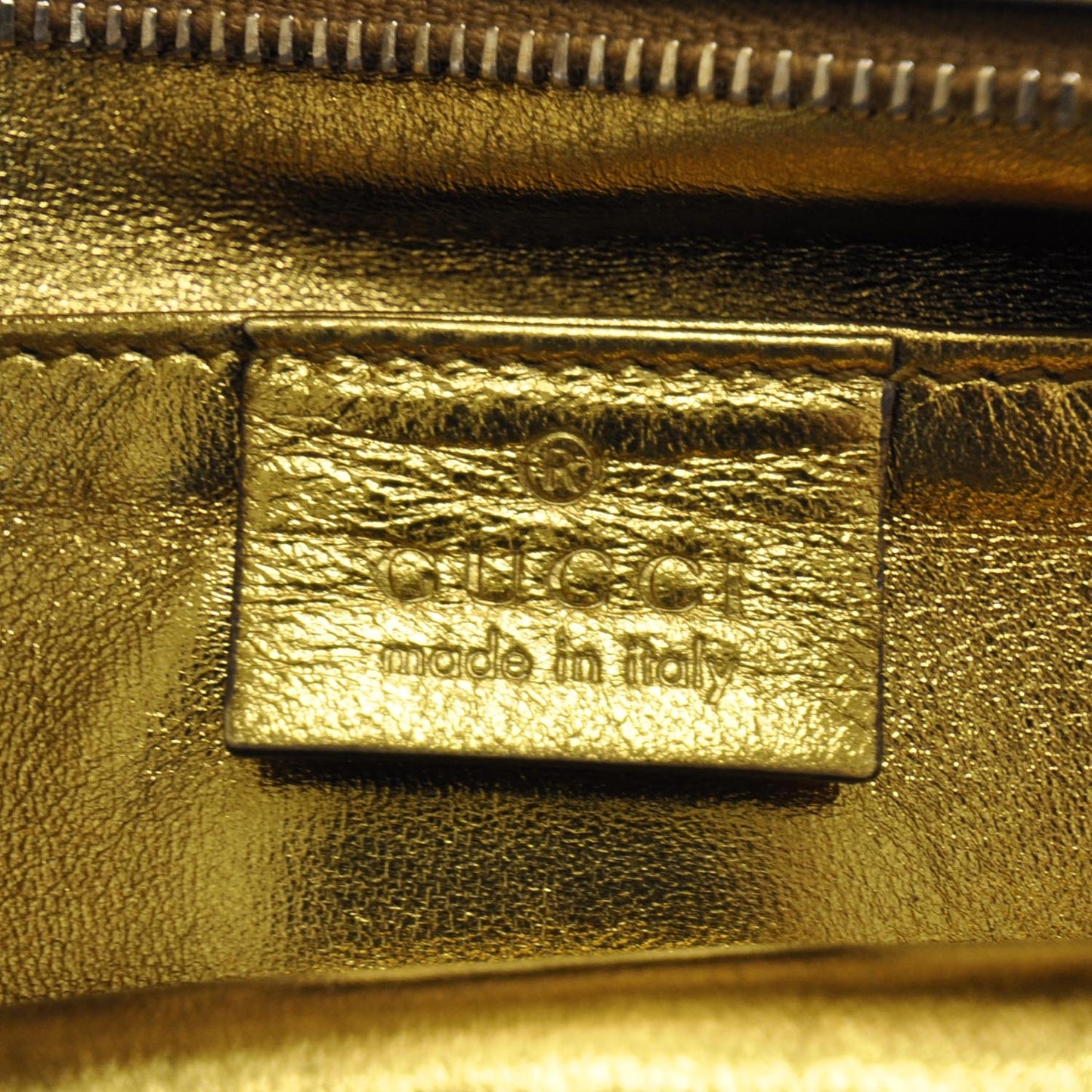 Metallic Python Malika Clutch Gold