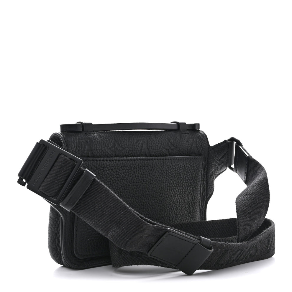 Louis Vuitton Taurillon Monogram S Lock Sling Bag Black 1883258 ...