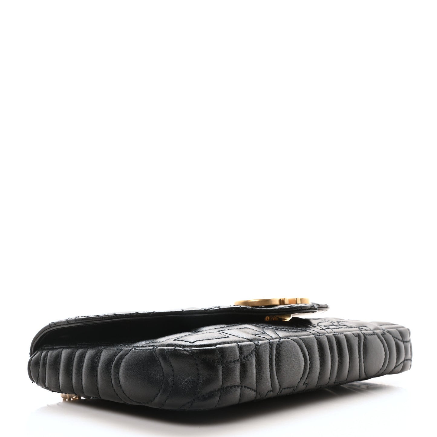 Calfskin Quilted Gancini Mini Bag Black
