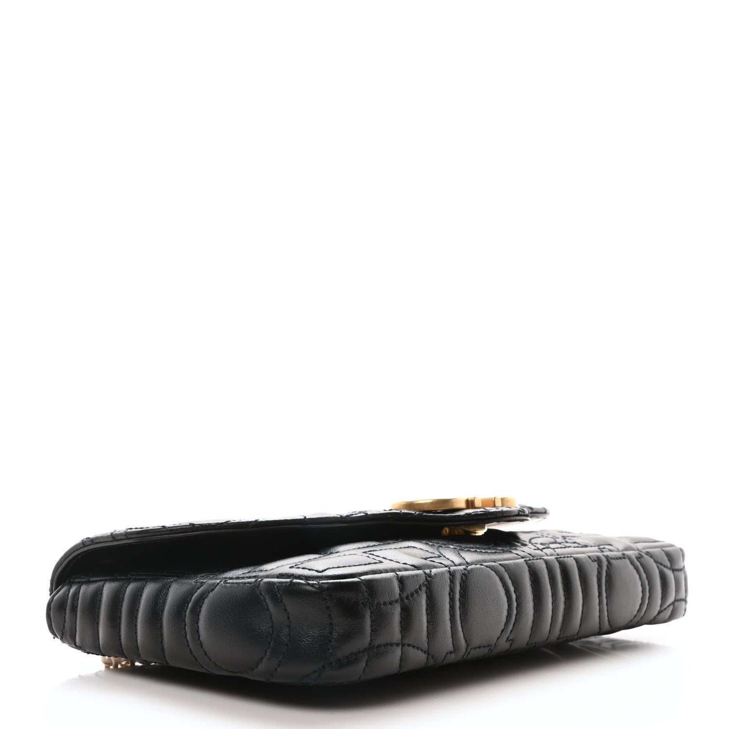 Salvatore Ferragamo Calfskin Quilted Gancini Mini Bag Black 4 of 10
