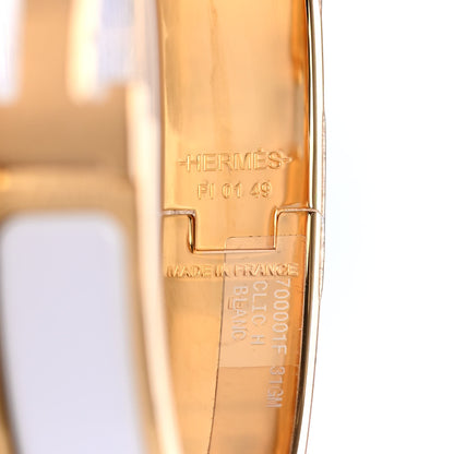 Hermes Enamel Narrow Clic Clac H Bracelet GM White 4 of 4