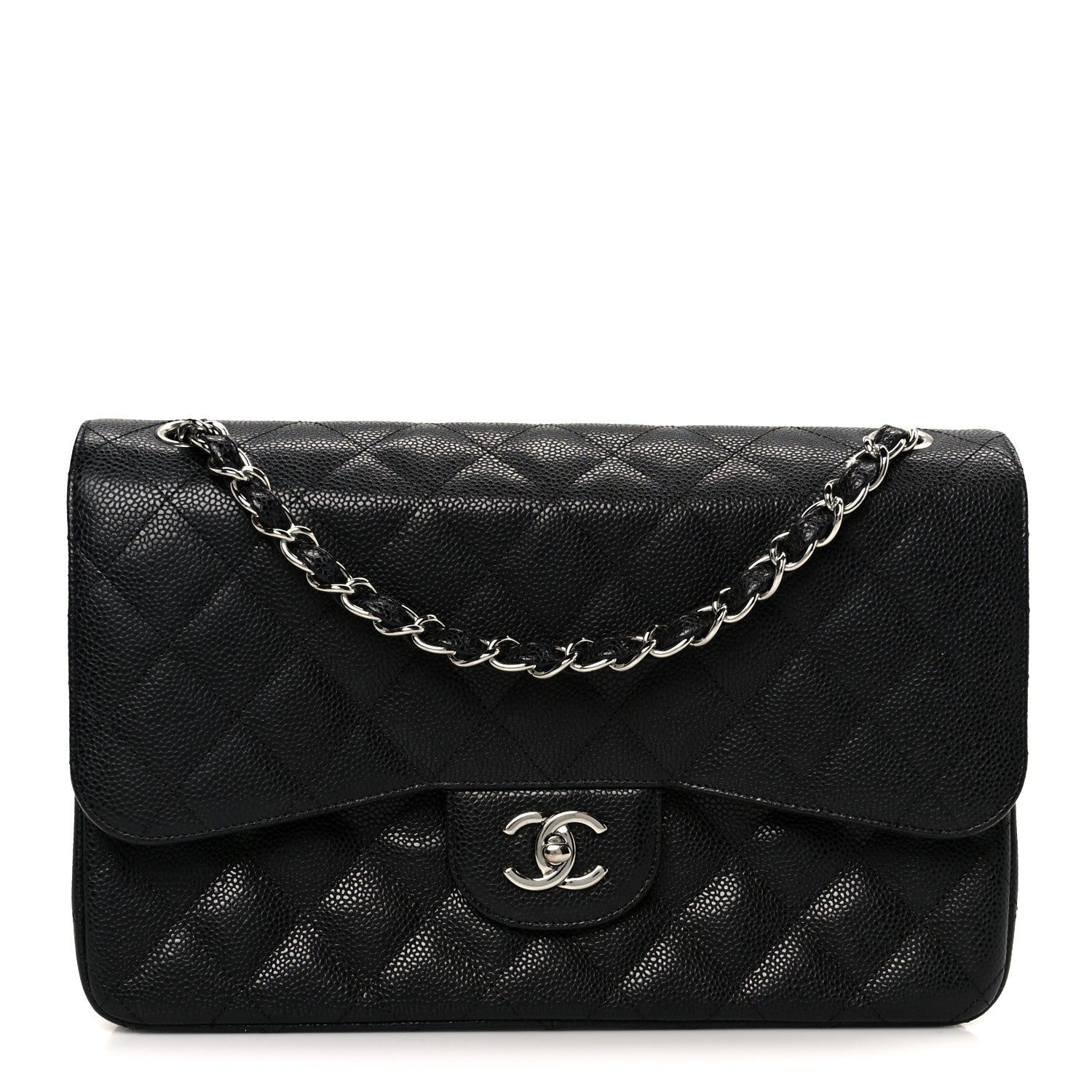 Chanel Caviar Quilted Jumbo Double Flap Black 1 of 11