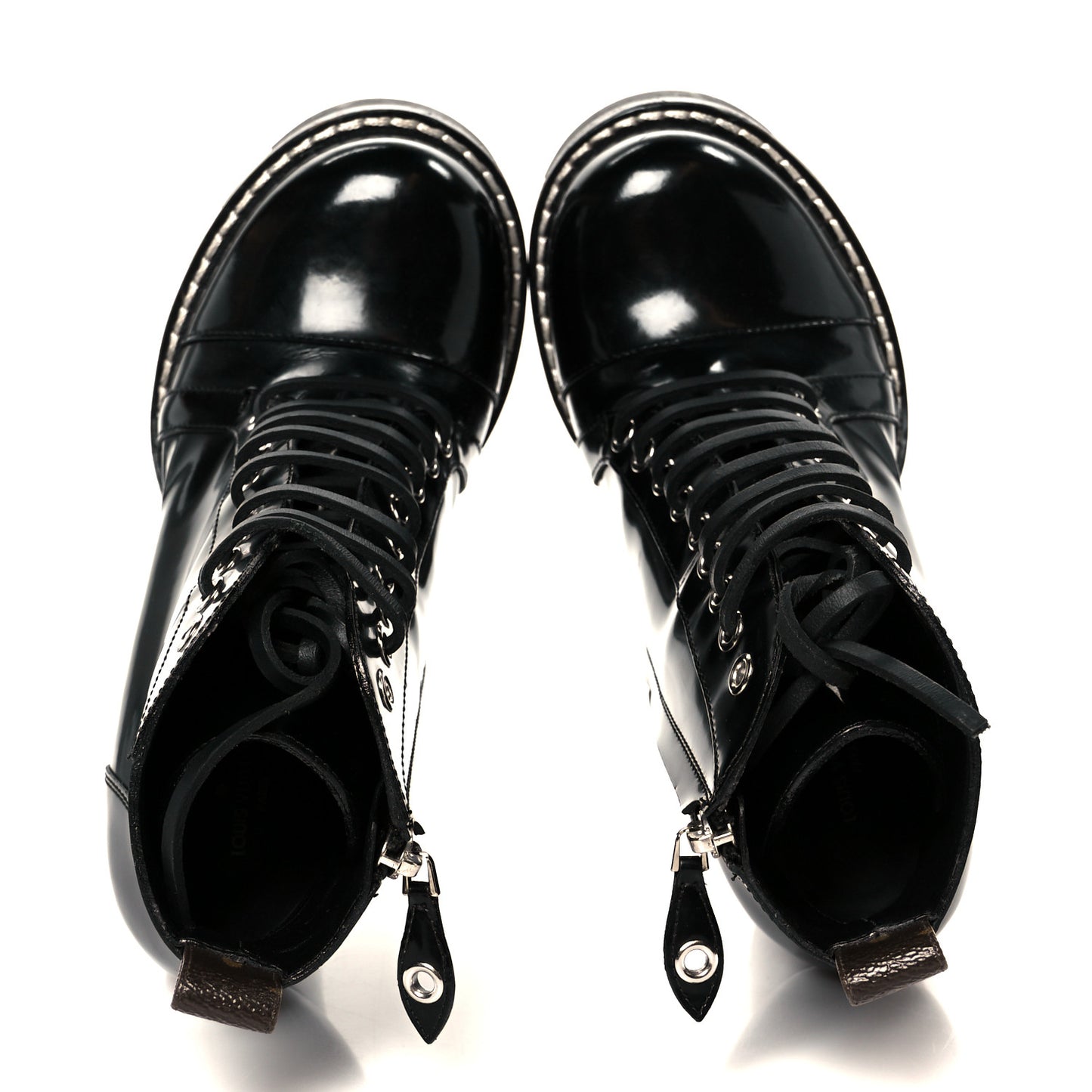 Patent Calfskin Star Trail Ankle Boots 37.5 Black
