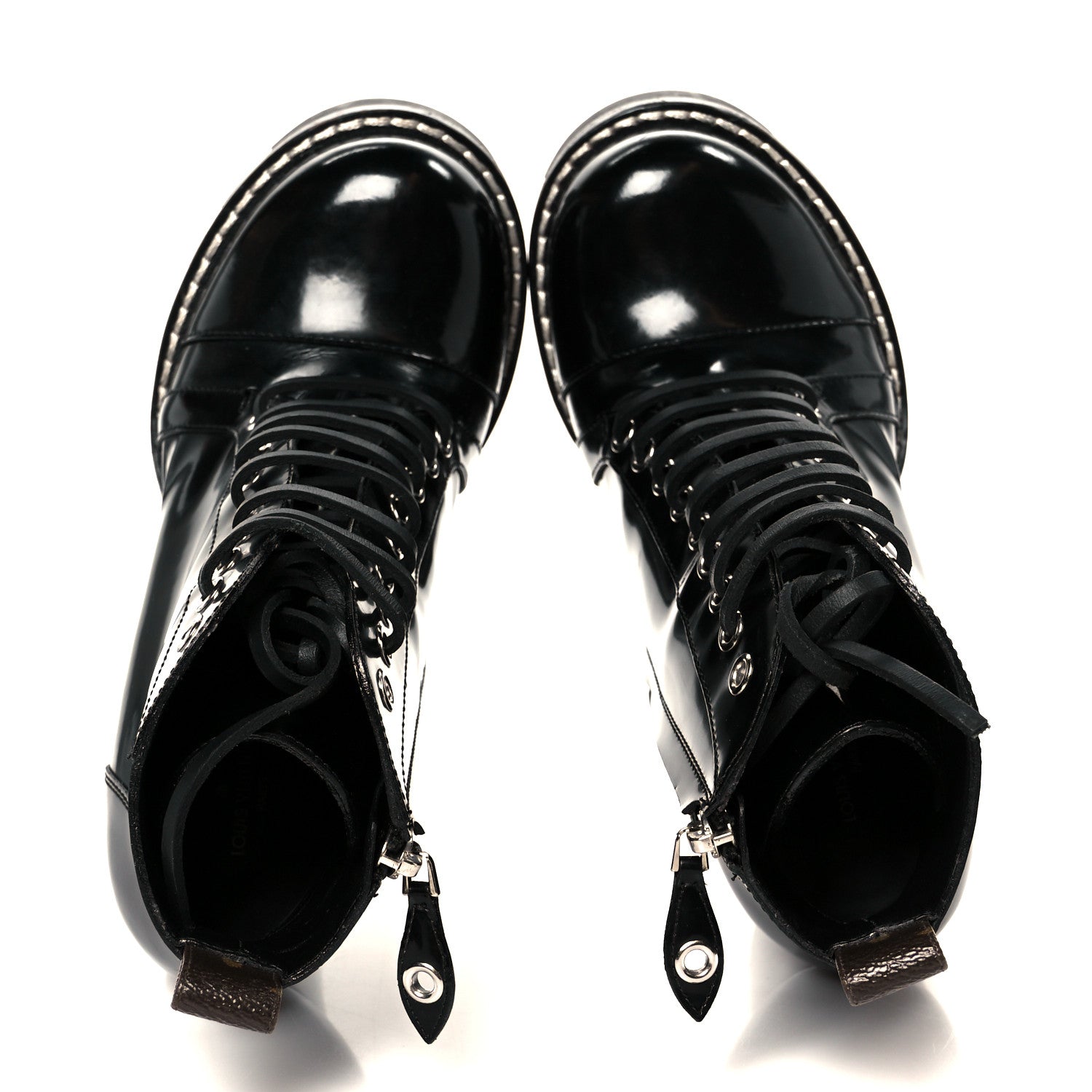 Louis Vuitton Patent Calfskin Star Trail Ankle Boots 37.5 Black 2 of 8