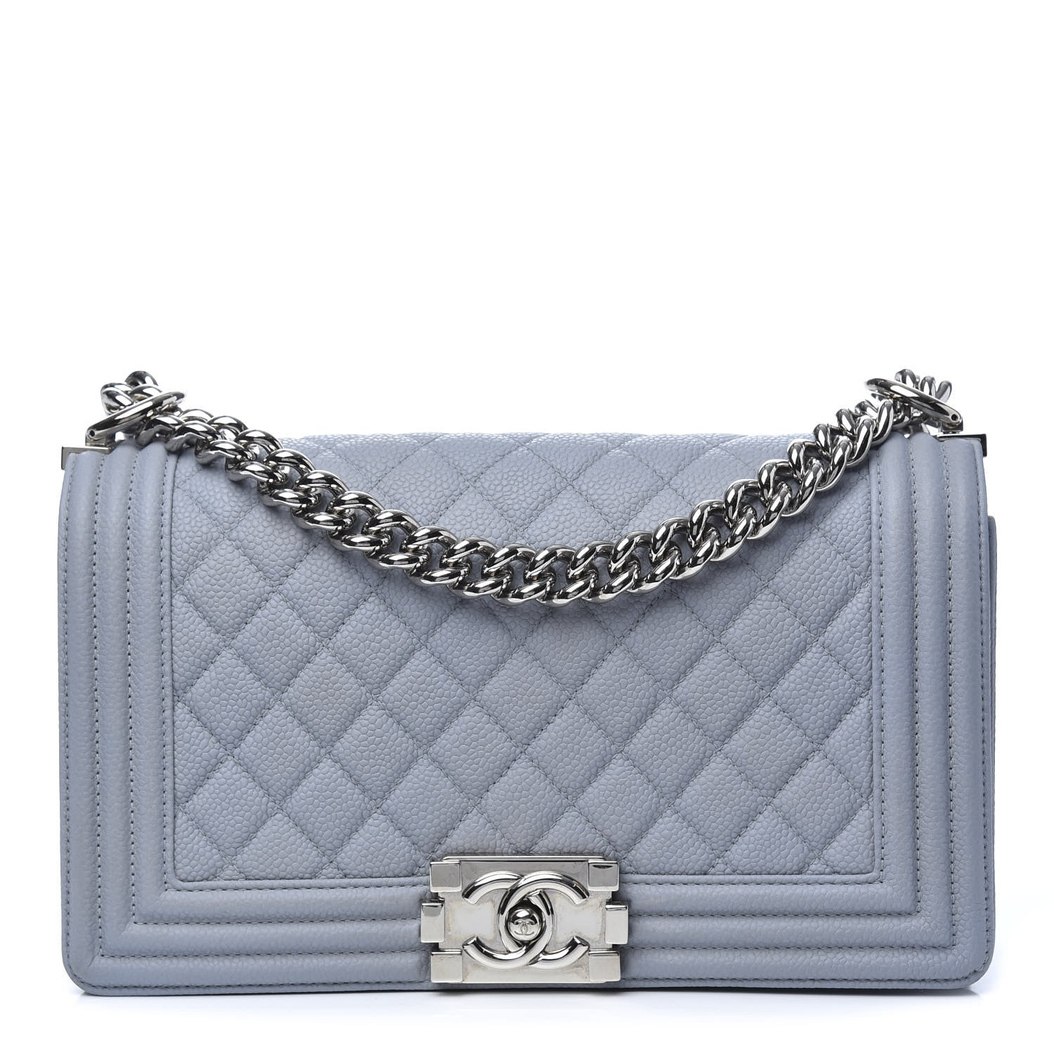 Chanel Caviar Quilted Medium Boy Flap Blue 1 of 9