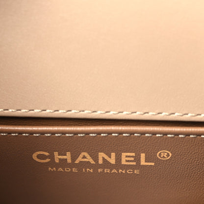 Chanel Velvet Quilted Small Boy Messenger Bag Beige 6 of 9