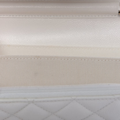 Chanel Caviar Quilted Mini Wallet On Chain WOC White 11 of 12