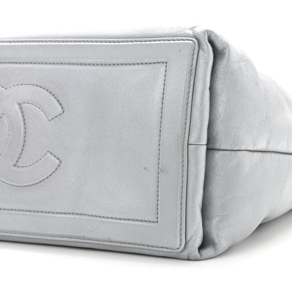 Chanel Metallic Lambskin Quilted Small Coco Cocoon Reversible Tote Light Grey 10 of 23
