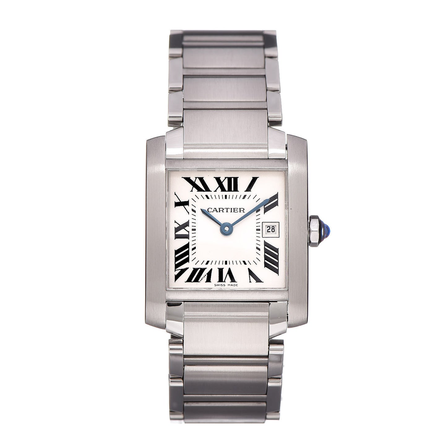 Stainless Steel 25mm Tank Francaise Quartz Watch
