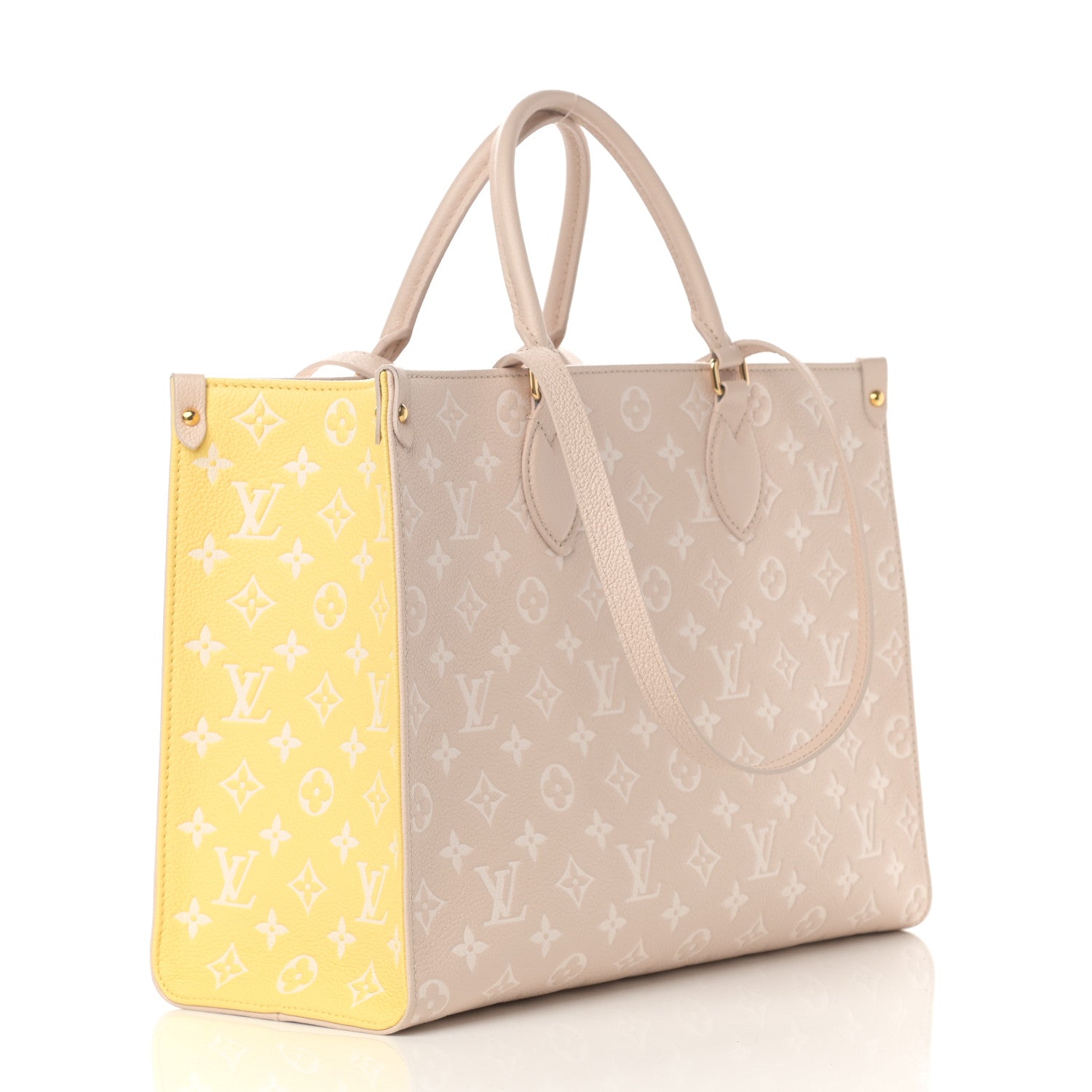 Louis Vuitton Empreinte Monogram Spring In The City Onthego MM Beige Pink Yellow 3 of 11