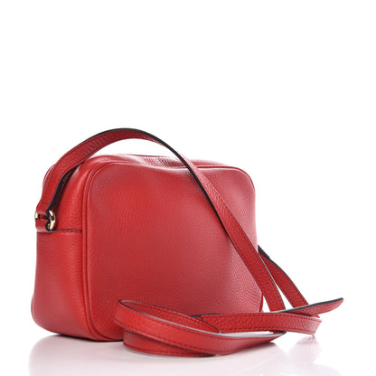 Gucci Pebbled Calfskin Small Soho Disco Bag Tabasco Red 3 of 7