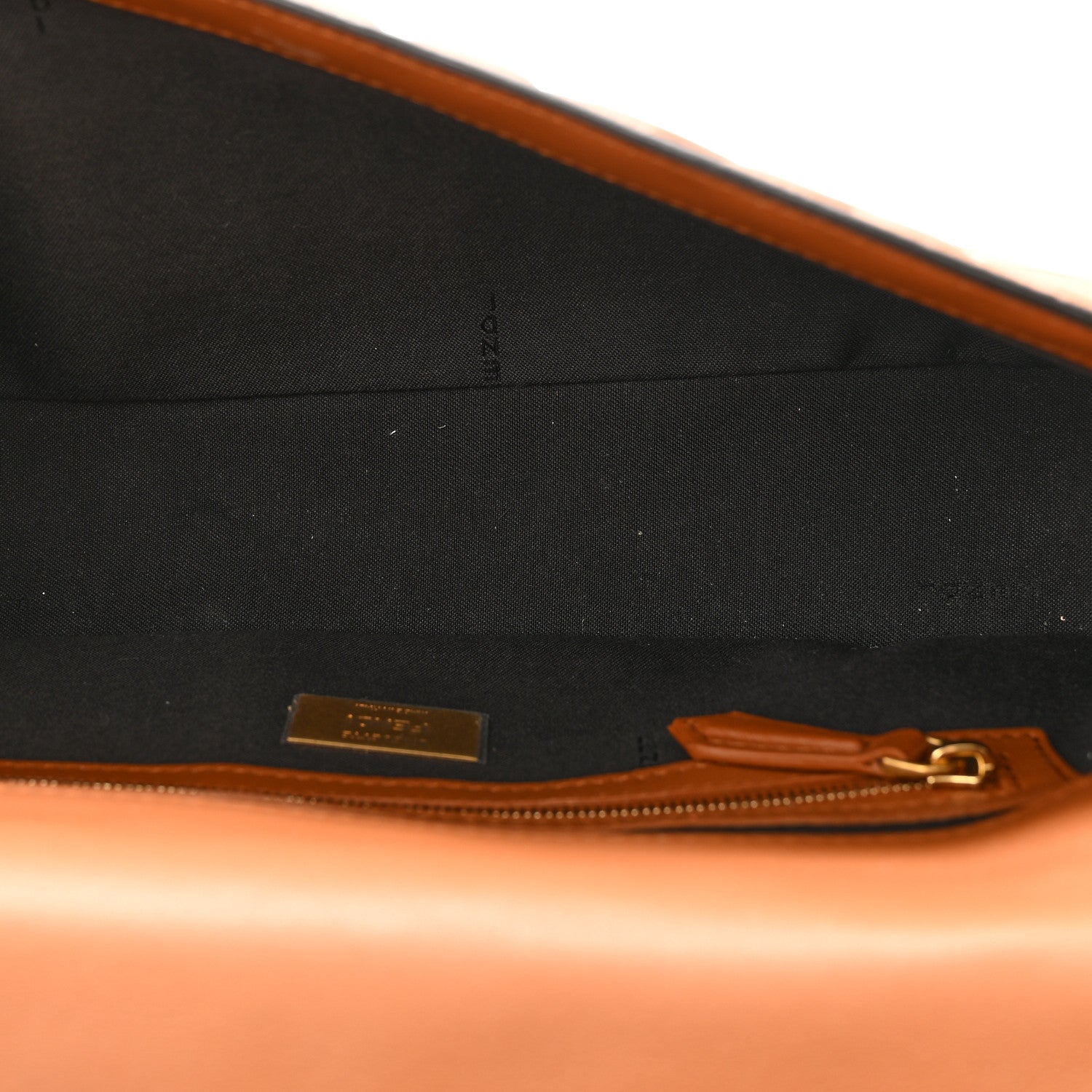 Fendi Nappa FF 1974 Embossed Baguette Brandy 5 of 9