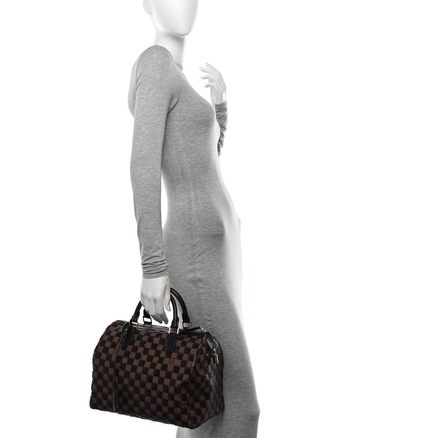 Louis Vuitton Damier Paillettes Speedy 30 Black 2 of 11