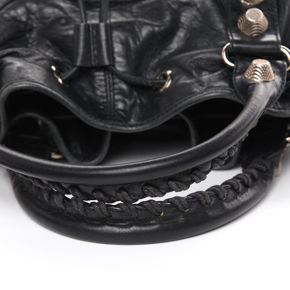 Balenciaga Agneau Giant 21 Silver Hardware Pompon Black 13 of 18