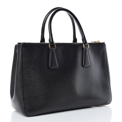 Prada Saffiano Medium Galleria Double Zip Tote Black 3 of 12
