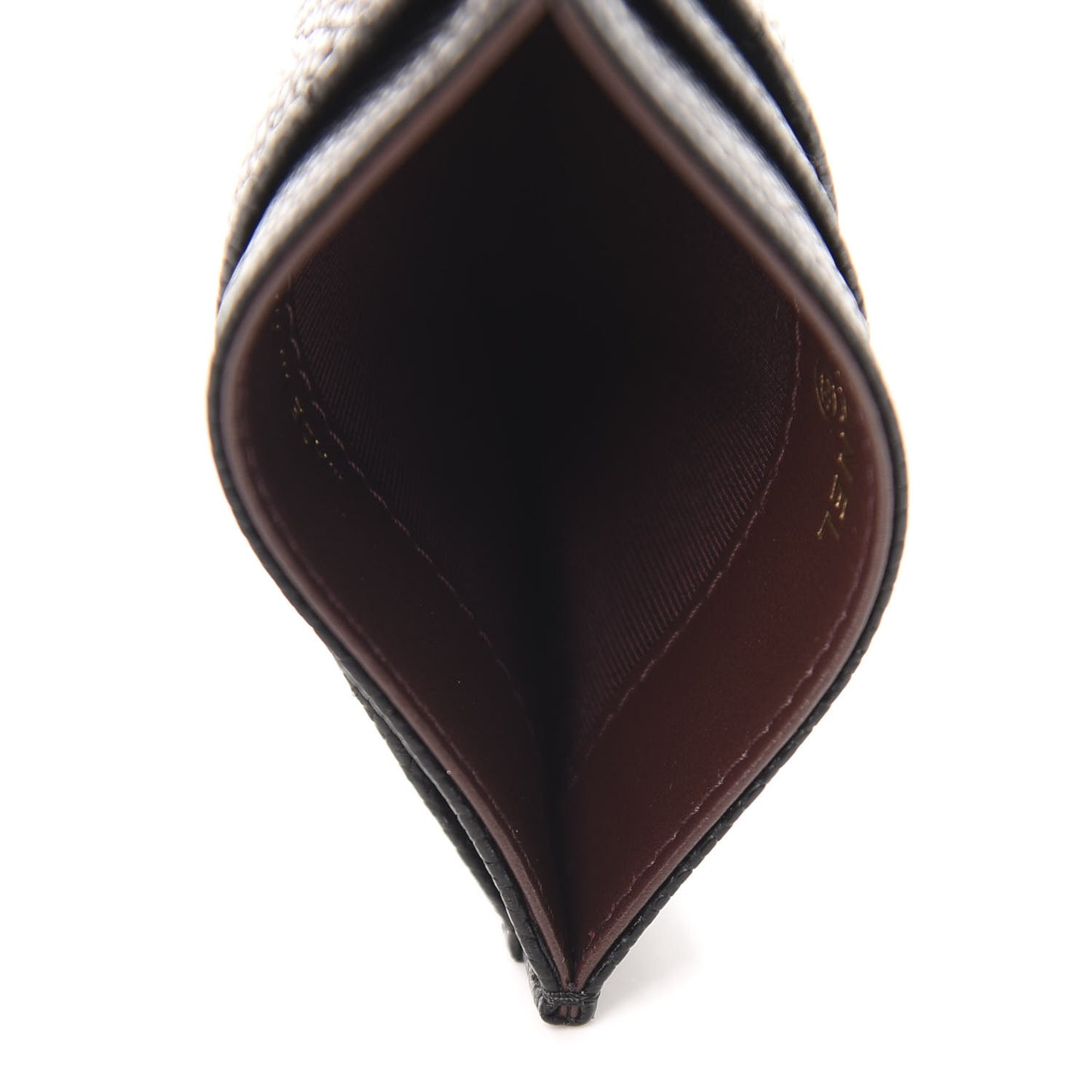 Caviar Quilted Card Holder Black