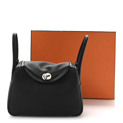 Hermes Taurillon Clemence Lindy 26 Black 11 of 11