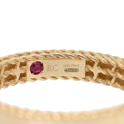 Roberto Coin 18K Yellow Gold Symphony Princess Ring 54 6.75 4 of 4