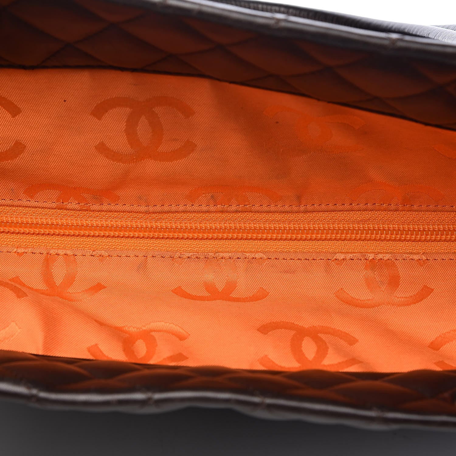 Chanel Calfskin Quilted Large Cambon Tote Brown 9 of 18