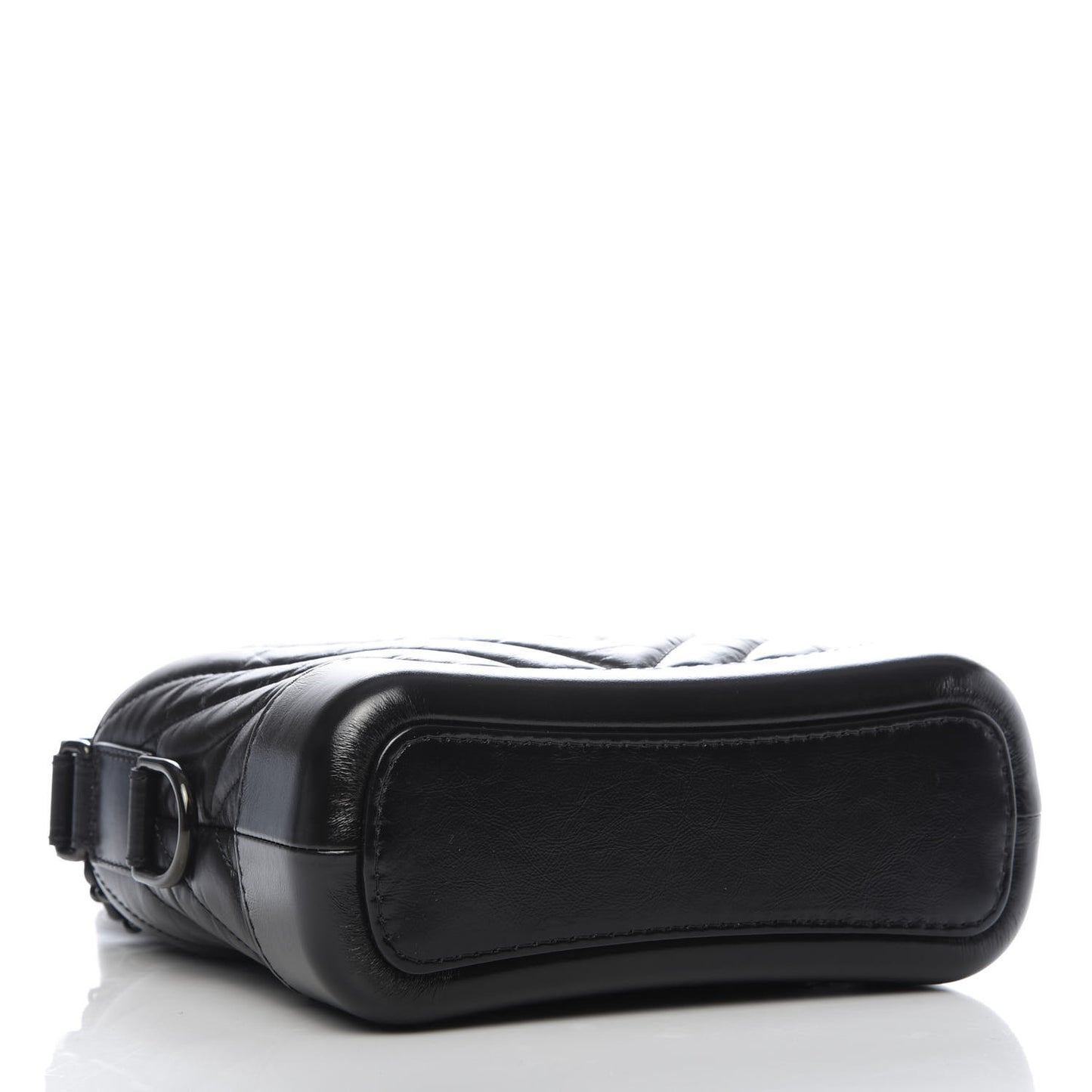 Aged Calfskin Chevron Quilted Small Gabrielle Hobo So Black