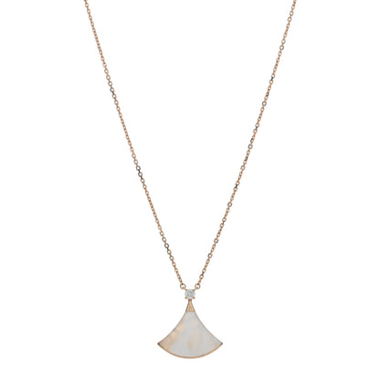 Bulgari 18K Rose Gold Diamond Mother of Pearl Divas' Dream Pendant Necklace 1 of 5