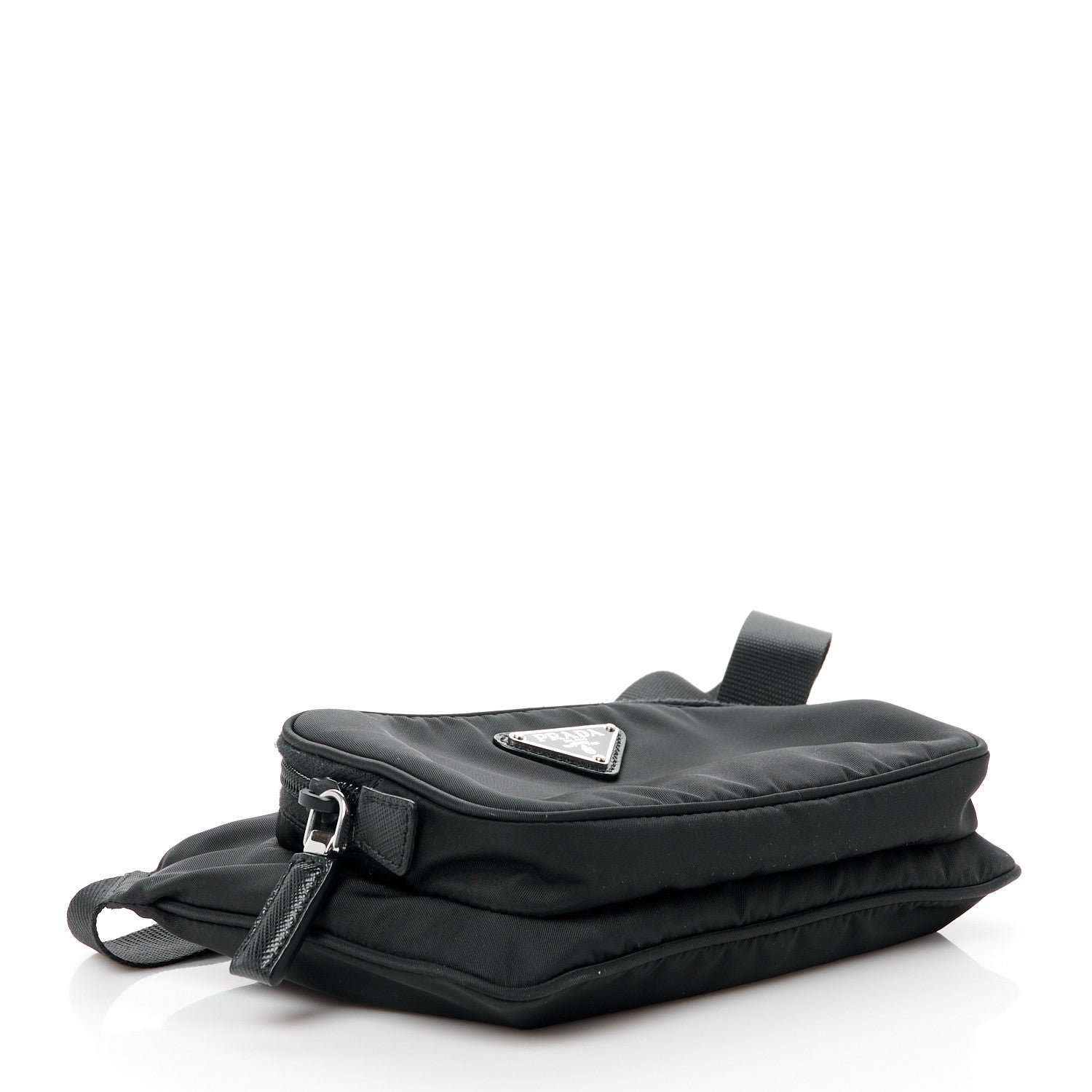 Prada Tessuto Nylon Saffiano Belt Bag Black 4 of 12