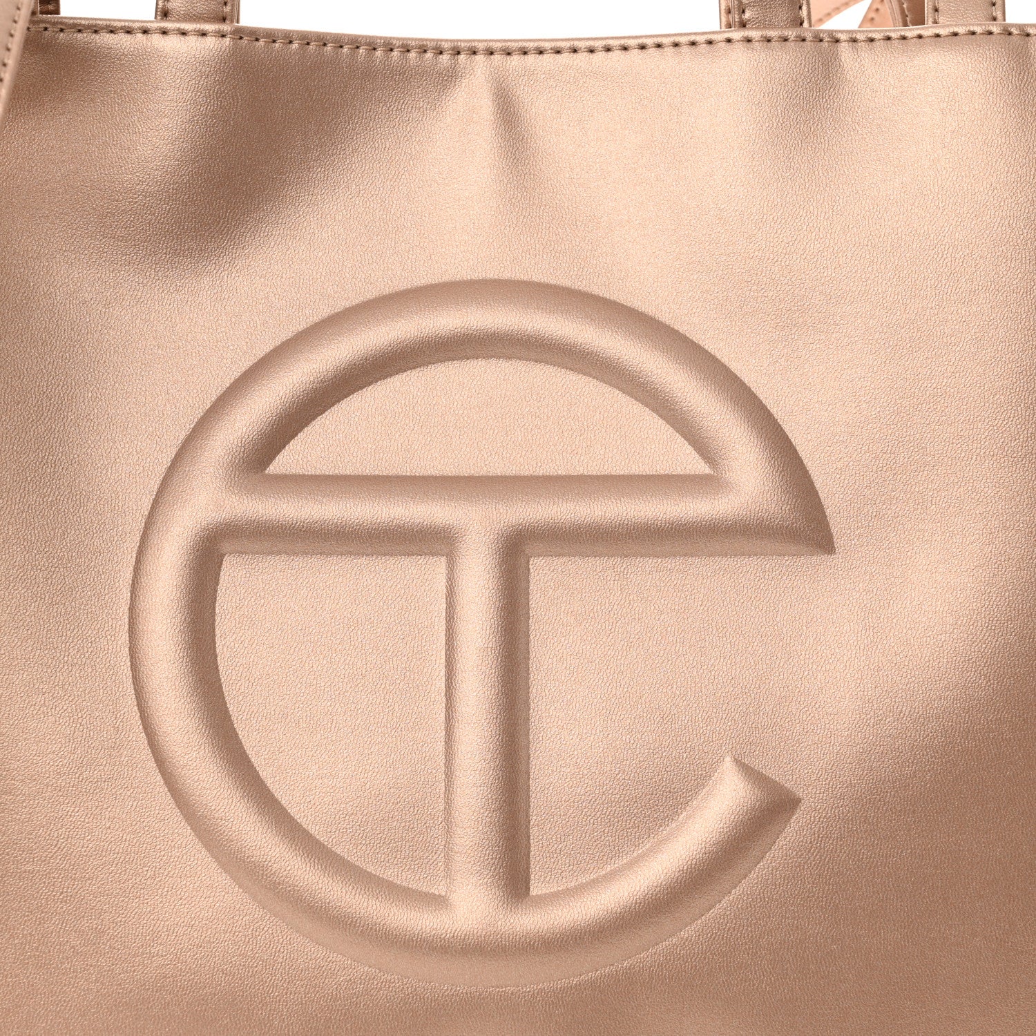 Telfar Metallic Vegan Leather Medium Shopping Bag Copper 8 of 10