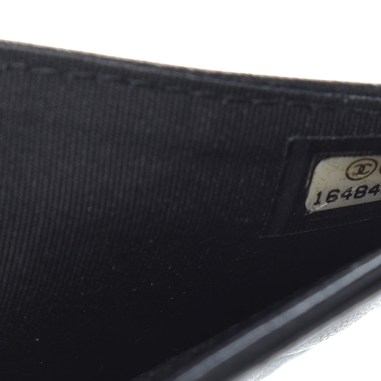 Lambskin Quilted Boy Large Zip Pocket Wallet Black